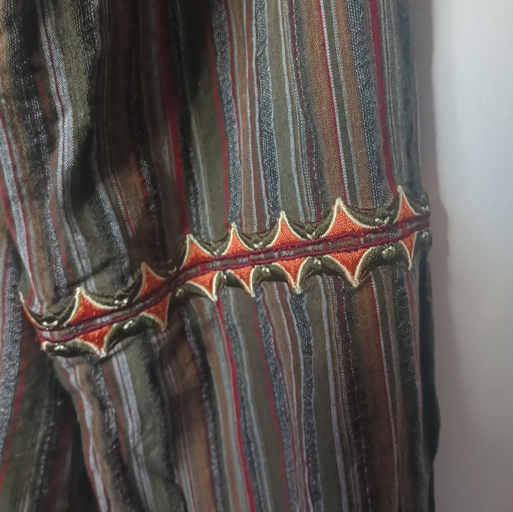Patch 22 Y2K Indie Button Up Top Juniors L Horse Stud Artsy Boho Hippie Eclectic - Picture 5 of 11
